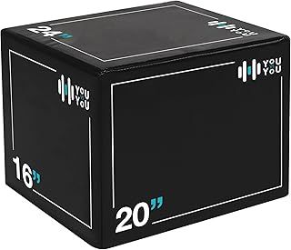 Plyometric Jump Box, 3 in1 Heavyweight Plyo Box Circuit Gym Training Exercise, Heavy Duty, Pro Quality, Removable Anti-slip Sweatproof Cover, Jump Step Training Equipment