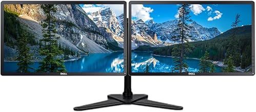 Dell Dual monitor Bundle Set - 2x P2314H 23" Inch Full HD 1080p IPS LED Monitor, VGA DVI DISPLAY Ports, Dual Monitor Leg Base Stand (Renewed)