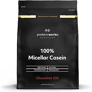 Protein Works 100% Micellar Casein Protein Powder | Slow Release Protein Shake | Amino Acids | High Protein | Chocolate Silk | 1 Kg
