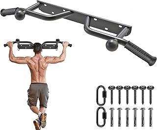 Kipika Heavy Duty Wall-Mounted Doorway Pull-Up Bar, Multi-Functional Chin-Up Bar, Portable Fitness Door Bar, for Body Workouts at Home Gym System.