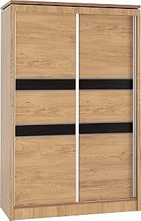 Seconique Charles 2 Door Slider Wardrobe in Oak Effect Veneer