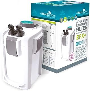 allpondsolutions EFX+ Aquarium External Fish Tank Water Filter with 9w UV Steriliser for Coldwater, Tropical or Marine Aquariums, Tanks Up to 1000 Litres – Includes Filter Media Full Kit.
