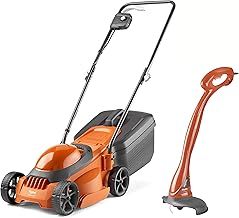 Flymo SimpliMow 300 Electric Rotary Lawn Mower with MiniTrim Grass Trimmer- 1000 W Motor, 30 cm Cutting Width, 30 Litre Grass Box, Close Edge Cutting, Comfortable to Manoeuvre, Foldable Handles