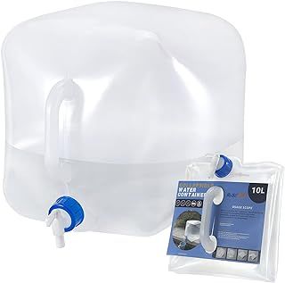 RISEPRO Collapsible Water Container with Spigot, BPA Free Water Storage Jug Water Canteen for Outdoor Camping Hiking & Emergency Survival Kit, Foldable Portable