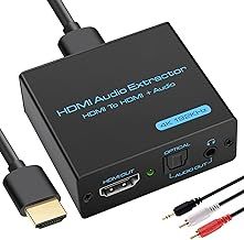 HDMI Audio Extractor 4K x 2K@30Hz HDMI to Optical Audio Adapter HDMIto Spdif Toslink and 3.5mm L/R Stereo Audio Converter Support DTS-HD/3D /Blue-Ray/Dolby-AC3/PS3/PS4/HDTV