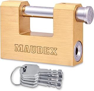 MBX70 [Brass] Heavy Duty Container Padlock Outdoor - [Anti Drill, Anti Pick Cylinder] - Also Used As Security Lock for Garage, Shed, Motorbike