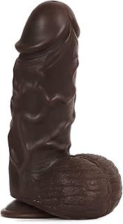 Huge Dildo 9.9 inch Thick Dildo Big Realistic Suction Cup Dildo for Women, Monster Fantasy Giant Real Dildos, Fat Lifelike Girth Dildos for Men, Large Sex Toy - Waterproof - Brown