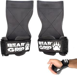 BEAR GRIP Multi Grip Straps/Hooks, Premium Heavy duty weight lifting straps/gloves