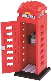 BANDAI Nanoblock London Telephone Box Model | Nanoblocks Building Blocks Puzzles For Adults And Kids | Build Your Own Plastic Model Kits With Mini Bricks Make Great Gifts For Teens And Adults Age 12+