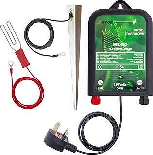 230v Mains Powered Electric Fence Energiser X-Stop EL90 10Km Range, 0.5 Joule Output, Weatherproof Kit Includes Leads and Earth Stake. For Horses and Other Animals. 2 Year Warranty*.