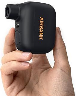 AIRBANK Mini Bike Pump Pocket SE, 100PSI Electric Bike Air Pump for Road Bike, Portable Bicycle Pump, Cordless Smart Bicycle Tire Inflator for Schrader & Presta Valve with Rechargeable Battery