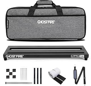 Ghost Fire Guitar Pedal Board Aluminum Alloy 1.7lb Effect Pedalboard 20''x7''x1.9" with Carry Bag,V series (V-LITTLE 20)
