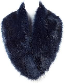 Lucky Leaf Women's Faux Fur Collar Wrap Scarf Neck Warmer for Winter Coat For Wedding Party