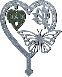 1pcs Garden Memorial Plaque Weatherproof Butterfly Ornament Your Wing Were Ready, But Our Heart Were Not For Mom, Dad, Best Friend, Husband, Memorial Gift