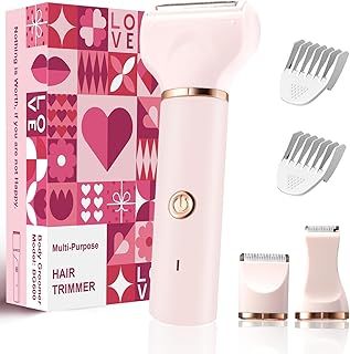 Bikini Trimmer Women Lady Shavers for Women for Bikini Legs Armpit Pubic Hair Trimmer for Womens,Electric Shaver for Womens,Ceramic Blades IPX7 Waterproof,Wet and Dry Use,Pink