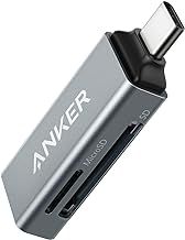 Anker 2-in-1 USB-C Memory Card Reader for SDXC, SDHC, SD, MMC, RS-MMC, Micro SDXC, Micro SD, Micro SDHC and UHS-I Cards, for MacBook Pro 2019/2018/2017 and More