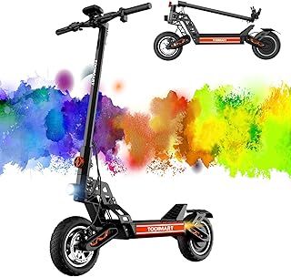 Electric Scooter, 40-80 km Range, 48V 10.4/20.8Ah Battery, 10 inch Off-Road Tires, Electric Scooter Adult 150 kg Load Capacity, Double Suspension, TODIMART Series Folding Escooter