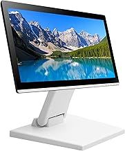 LCD Monitor Stand Adjustable LCD Monitor Stand Folding Metal Monitor Desk Stand with VESA Hole 75x75mm/100x100mm,10-24 inch Flat TV Screen Folding Metal Monitor Desk Mount (White)