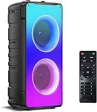 Bluetooth Speakers, 60W(80W Peak) Portable Loud Wireless Stereo Speaker with Rich Bass, Bluetooth 5.0, FM Radio, Colorful Lights, TWS Pairing, 10000mAh Battery, Outdoor Speaker for Home Party Gifts