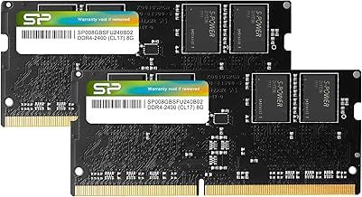 Silicon Power 16GB Kit (2 x 8GB) DDR4-RAM-2400MHz (PC4 19200) 260Pin 1.2V CL17 Non ECC Unbuffered SODIMM-Laptop Memory