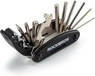 ROCKBROS Bicycle Repair Tool Bike Pocket Multi Function Folding Tool 16 in 1 Black