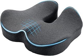 Movstriker Coccyx Cushion, Ergonomic Memory Foam Seat Cushion for Office Chair, Non-Slip Pressure Relief Cushion for Sciatica, Hemorrhoid, Tailbone, Back Pain Relief, Car Seat and Wheelchair Seat Pad