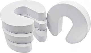 4 Pack Door Finger Guards, 2.2cm Foam Child Door Stopper Baby Safety Finger Pinch Guard White Color