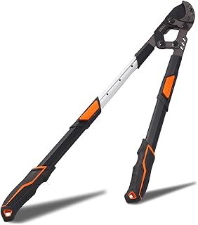AIRAJ Anvil Loppers 69cm,Labour Saving Branch Loppers,Featuring 55C Sharp Steel Blades,Can Trim Tough Branches and Hedges 5.5cm,Gardening Essentials Tree Loppers.