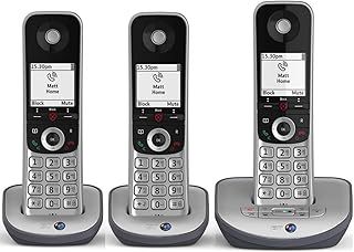 BT Advanced Z Trio Digital Cordless Answerphone with Advanced Call Blocker in Silver (Renewed)