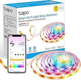 Tapo L930-5 Wi-Fi LED Strip Light 5m, Zonal Colour Control Led lights for TV Bedroom, Music Sync, Hands-Free Voice control with Alexa Google Apple HomeKit, PU Coating, Easy Setup - Packaging May Vary