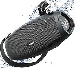 W-KING Portable Bluetooth Speaker Wireless, 120W PEAK IPX6 Waterproof Outdoor Party Loud Speaker Boombox, Triple Passive Radiator-Omnidirectional HIFI Deep Bass/DSP/42H/PowerBank/TF/AUX/EQ/Free Opener