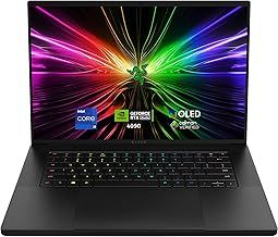 Razer Blade 16 (2024) - 16 inch Gaming Laptop - NVIDIA GeForce RTX 4090 - Intel Core i9-14900HX - 16" OLED 240Hz QHD+ Display (64GB DDR5, 4TB SSD) UK Layout | Black