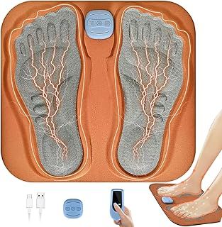 Advanced EMS Foot Massager: Reflexology Electronic Feet Massager for Pain and Circulation with Remote Control to Stimulate Muscles and Relax Feet 6 Modes 15 Intensities USB Rechargeable