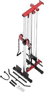 Vanswe Wall Mount Cable Station, 18 Positions Adjustable Dual Pulleys Cable Crossover Machine