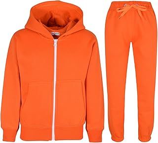 A2Z 4 Kids Girls Boys Plain Tracksuit Hoodie With Joggers Jogging Sweatpants Sports Activewear Set Children For Girls Boys Age 2-13 Years