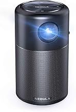 NEBULA Capsule, by Anker, Smart Wi-Fi Mini Projector, 100 ANSI lm/500lm High-Contrast Pocket Cinema, DLP, 360° Speaker, 100in picture, Android 7.1, 4-Hour Video Playtime(Renewed)