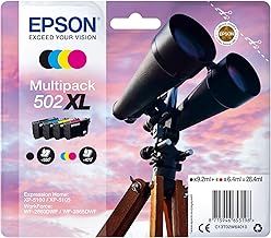 Epson 502XL Binoculars Genuine High Yield Multipack, 4-colours Ink Cartridges