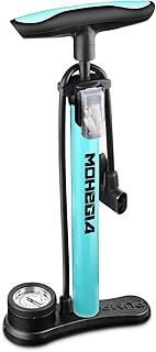 Bike Pump,MOHEGIA Bicycle Floor Pump with Gauge,High Pressure 160 PSI Fits Schrader and Presta Valve,for Tyre,Balls,Balloons,Inflatables