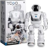 SilverLit 40CM Tall Huge Programme-A-Bot X, Large Gigantic Robot Kids Toy Interactive Walking, Gliding, Dancing Toy Robot 48 Commands, LED Facial Expressions and Sounds, Robots for Kids 5, 6, 7, 8