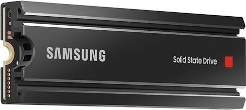 Samsung 980 PRO SSD with Heatsink 2TB PCIe Gen 4 NVMe M.2 Internal Solid State Hard Drive, Heat Control, Max Speed, PS5 Compatible, MZ-V8P2T0CW