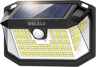 Solar Lights Outdoor, [1 Pack] 188 LED Solar Security Lights Outdoor Motion Sensor with 3 Modes, 270ºWide Angle IP65 Waterproof PIR Solar Powered Wall Lights Outside for Garden Fence Door Yard Garage
