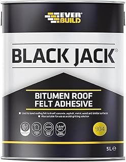 Everbuild Black Jack 904 Roof Felt Adhesive – High Strength – Black – 5 Litre