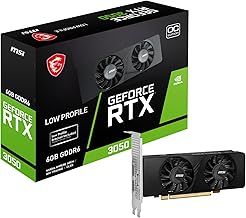 MSI GeForce RTX 3050 LP 6G OC Gaming Graphics Card - 6GB GDDR6, 1492 MHz, PCI Express Gen 4, 96-bit, 1x DP (v1.4a), 2x HDMI 2.1 (Supports 4K)