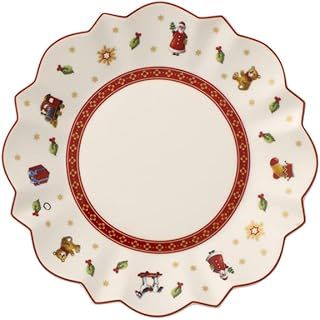 Villeroy & Boch – Toy's Delight Bread Plate Red and White, Microwave Safe, Christmas, Table, Plate, Premium Porcelain