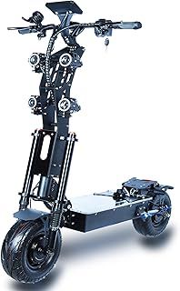 Fast Electric Scooter Adult Dual Motor Off-Road E-Scooter Pro 3 Speed Mode Adjustable 14inch Offroad Tubeless Tires Dual Hydraulic Suspension 72V 40AH Lithium Battery Max Battery Life 100km