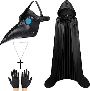Lifreer Plague Doctors Mask, Halloween Costume for Men, Steampunk Bird Mask for Adult, Halloween Mask for Gothic Costume Props