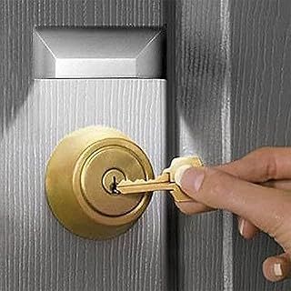 Door Keyhole Light Lamp Infrared Auto Sensor Motion Detector Keyhole 4 LED Light lamp Stick-on Anywhere Tap Lights Battery Operated-Silver