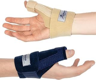 Actesso Neoprene Thumb Splint Brace – Thumb Support & Relief from Thumb Injury, Wrist Tendonitis, De Quervain's, Arthritis, Trigger Thumb & Sprains | Left or Right Spica Available (Blue, Right Hand)