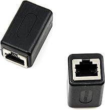 (Pack of 2) RJ45 Ethernet Network Lan Cable Female F Joiner Coupler Connector Adapter Extender CAT6 CAT5e CAT5