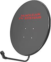 Maclean Satellite dish Maclean TV System, Phosphated Steel, Graphite (90cm, Satellite dish)